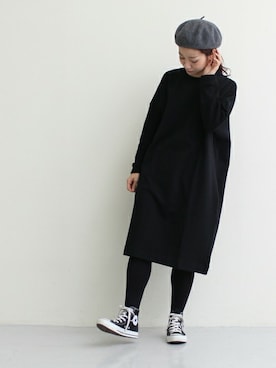 「PAR ICI」｜「アイテム（ハンチング/ベレー帽）」を使った、Tさん（レディース・154cm）の秋コーディネート