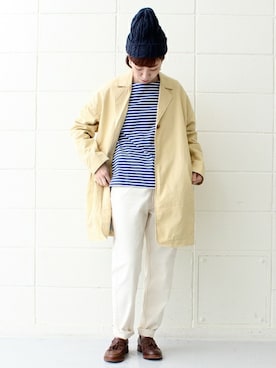 「PAR ICI」｜「アイテム（チェスターコート）」を使った、Tさん（レディース・154cm）の春コーディネート