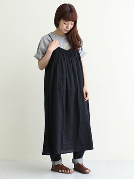 「PAR ICI（パーリッシィ）のアイテム（Tシャツ/カットソー）」を使った、Tさん（レディース・154cm）の春コーディネート