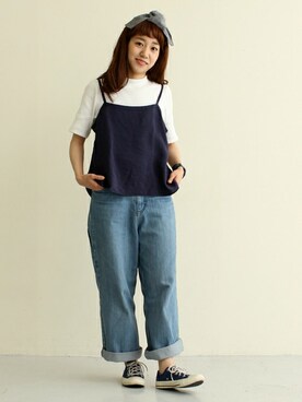 「PAR ICI（パーリッシィ）のアイテム（キャミソール）」を使った、Tさん（レディース・154cm）の夏コーディネート