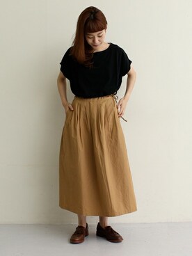 「PAR ICI（パーリッシィ）のアイテム（Tシャツ/カットソー）」を使った、Tさん（レディース・154cm）の夏コーディネート