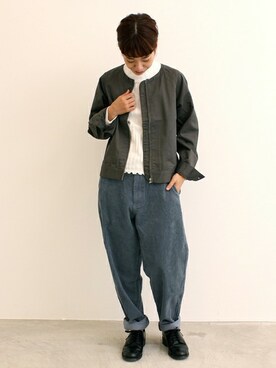 「PAR ICI」｜「アイテム（ブルゾン）」を使った、Tさん（レディース・154cm）の秋コーディネート