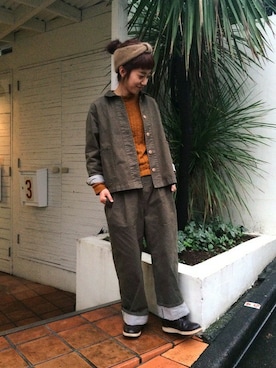 「PAR ICI」｜「アイテム（カバーオール）」を使った、Tさん（レディース・154cm）の秋コーディネート