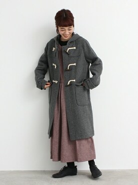 「PAR ICI」｜「アイテム（ダッフルコート）」を使った、Tさん（レディース・154cm）の冬コーディネート