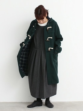 「PAR ICI」｜「アイテム（ダッフルコート）」を使った、Tさん（レディース・154cm）の冬コーディネート