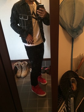 「Alpha Industries（アルファインダストリーズ）のアイテム（トップス）」を使った、ほまれさん（メンズ・165cm）の秋コーディネート