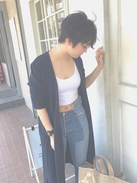 「Jonnlynx（ジョンリンクス）のアイテム（その他アウター）」を使った、Mayun0220さん（レディース・163cm）の夏コーディネート