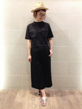 「ハイネックトップス」｜みょん／ALAND STAFFさん（レディース・163cm）の夏コーディネート