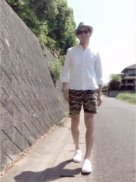 「カモ柄」｜「アイテム（その他）」を使った、seiさん（メンズ・173cm）の春コーディネート