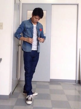 「カモ柄」｜「アイテム（その他）」を使った、seiさん（メンズ・173cm）の夏コーディネート
