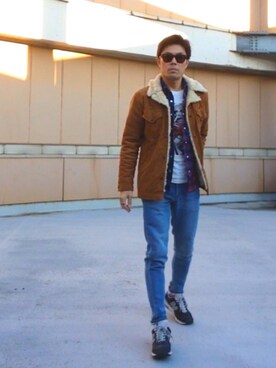 「Wrangler（ラングラー）のアイテム（その他アウター）」を使った、seiさん（メンズ・172cm）の春コーディネート