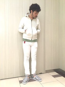 「サンダルに靴下」｜YAMAさん（メンズ・169cm）の春コーディネート