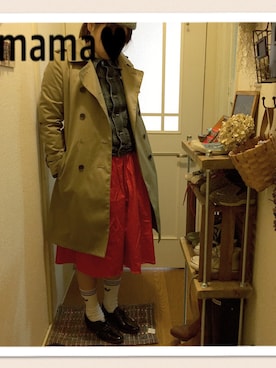 「ジージャン」｜「アイテム（トレンチコート）」を使った、ana...ibu...さん（レディース・158cm）の冬コーディネート