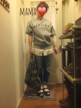 「MASTER&Co（マスターアンドコー）のアイテム（トートバッグ）」を使った、ana...ibu...さん（レディース・158cm）の春コーディネート