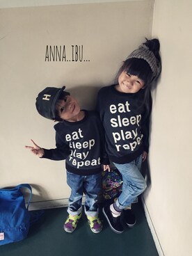 ana...ibu...さん（キッズ・100cm）の秋コーディネート