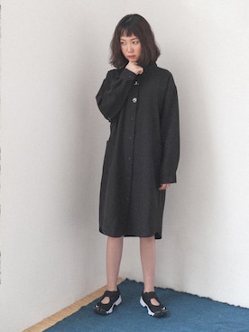 「TYAKASHAのアイテム（ピーコート）」を使った、匡舟本色さん（レディース・162cm）の秋コーディネート