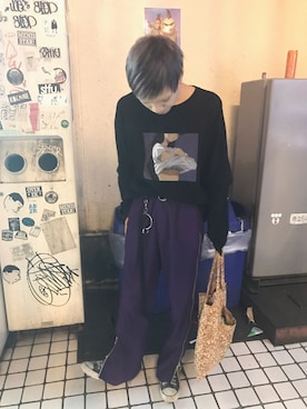 「Faith（-）のアイテム（Tシャツ/カットソー）」を使った、waizumiさん（メンズ・168cm）の秋コーディネート