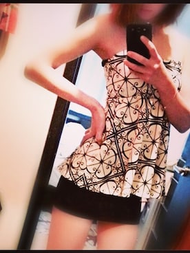 「LIPSERVICE（リップサービス）のアイテム（チュニック）」を使った、Yuinaさん（レディース・162cm）の春コーディネート