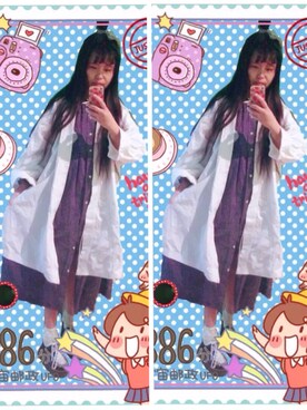 「VINTAGE（ヴィンテージ）のアイテム（アンサンブル）」を使った、momiboboさん（レディース・163cm）の冬コーディネート