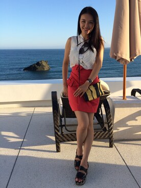「PANERAI（パネライ）のアイテム」を使った、Apple Hongさん（レディース・165cm）の秋コーディネート
