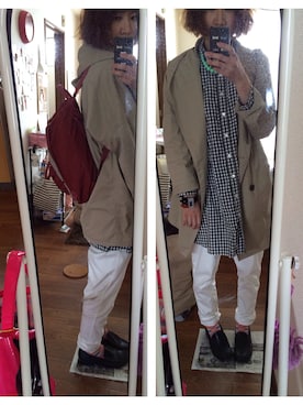 「PAR ICI」｜「アイテム（その他シューズ）」を使った、___さん（レディース・165cm）の春コーディネート