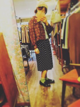 「handmade」｜「アイテム（その他アウター）」を使った、さやかさん（レディース・165cm）の冬コーディネート