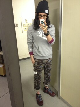 「ADPOSION（アドポーション）のアイテム（帽子）」を使った、Kato-Aさん（メンズ・165cm）の春コーディネート