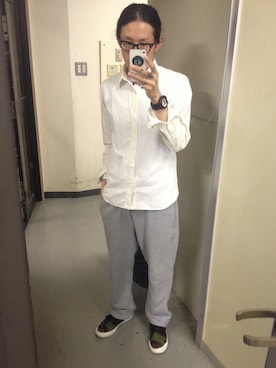 「ADPOSION（アドポーション）のアイテム（シューズ）」を使った、Kato-Aさん（メンズ・165cm）の春コーディネート