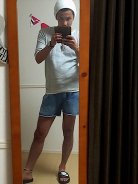 「M（エム）のアイテム（パンツ）」を使った、ニガリさん（メンズ・175cm）の秋コーディネート