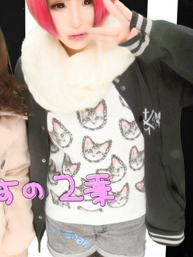 「A.D.G（エーディージー）のアイテム（スウェット）」を使った、ぽよさん（レディース・164cm）の冬コーディネート