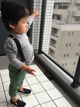 「FLYING TIGERS（フライングタイガー）のアイテム（帽子）」を使った、Kai☆☆さん（キッズ・90cm）の秋コーディネート