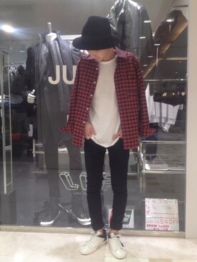 「L.H.P（エルエイチピー）のアイテム（スニーカー）」を使った、Junya Kasugaさん（メンズ）の秋コーディネート