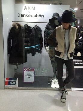「L.H.P（エルエイチピー）のアイテム（ミリタリージャケット）」を使った、Junya Kasugaさん（メンズ・170cm）の秋コーディネート