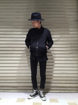 「L.H.P（エルエイチピー）のアイテム（ミリタリージャケット）」を使った、Junya Kasugaさん（メンズ・170cm）の秋コーディネート