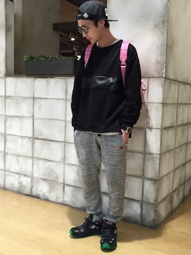 「MCM（エムシーエム）のアイテム」を使った、Junya Kasugaさん（メンズ・170cm）の冬コーディネート