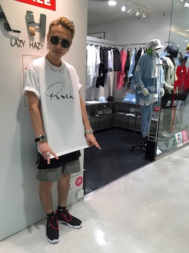 「L.H.P（エルエイチピー）のアイテム」を使った、Junya Kasugaさん（メンズ・170cm）の夏コーディネート