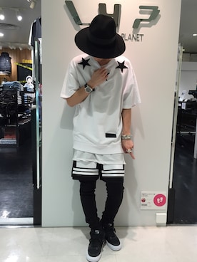 「L.H.P（エルエイチピー）のアイテム」を使った、Junya Kasugaさん（メンズ・170cm）の夏コーディネート