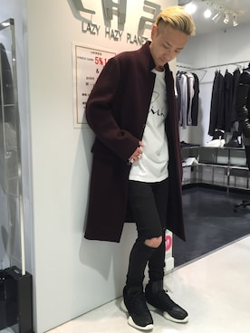「soe（ソーイ）のアイテム（ジャケット/アウター）」を使った、Junya Kasugaさん（メンズ・170cm）の秋コーディネート