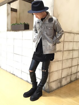 「DANKE SCHON（ダンケシェーン）のアイテム（デニムジャケット）」を使った、Junya Kasugaさん（メンズ・170cm）の秋コーディネート