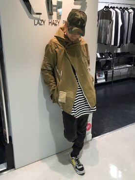 「L.H.P（エルエイチピー）のアイテム（パンツ）」を使った、Junya Kasugaさん（メンズ・170cm）の秋コーディネート