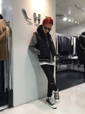 「L.H.P（エルエイチピー）のアイテム」を使った、Junya Kasugaさん（メンズ・170cm）の秋コーディネート