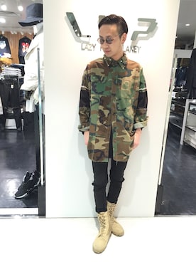 「A.D.S.R.（エーディーエスアール）のアイテム」を使った、Junya Kasugaさん（メンズ・170cm）の冬コーディネート