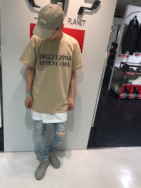 「REPRESENT（リプレゼント）のアイテム」を使った、Junya Kasugaさん（メンズ・170cm）の夏コーディネート