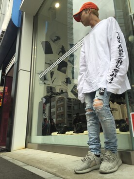 「REPRESENT（リプレゼント）のアイテム」を使った、Junya Kasugaさん（メンズ・170cm）の秋コーディネート