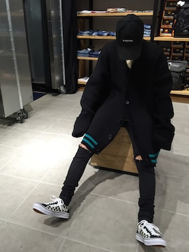 「RAF SIMONS（ラフシモンズ）のアイテム」を使った、Junya Kasugaさん（メンズ・170cm）の秋コーディネート