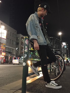 「REPRESENT（リプレゼント）のアイテム」を使った、Junya Kasugaさん（メンズ・170cm）の秋コーディネート