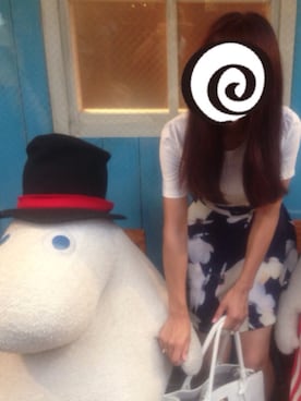 「アイテム（おもちゃ、ホワイト系）」を使った、ゆうなさん（レディース・156cm）の夏コーディネート