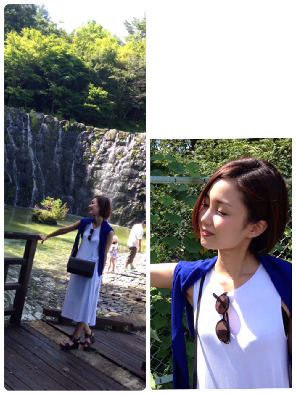 「旅行、山梨、ワンピース」｜「ZARAのアイテム（ワンピース、ホワイト系）」を使った、riri♡さん（レディース・163cm）の秋コーディネートの1枚目の写真
