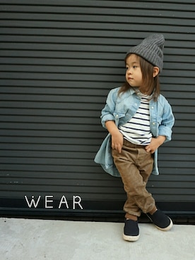  Rey さん（キッズ・90cm）の秋コーディネート