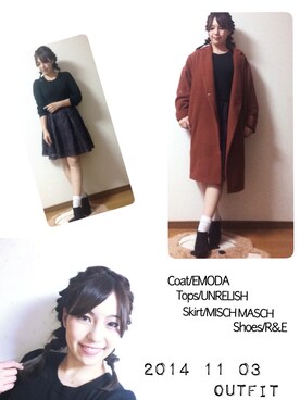 田川真衣/まいぷうさんのコーディネート